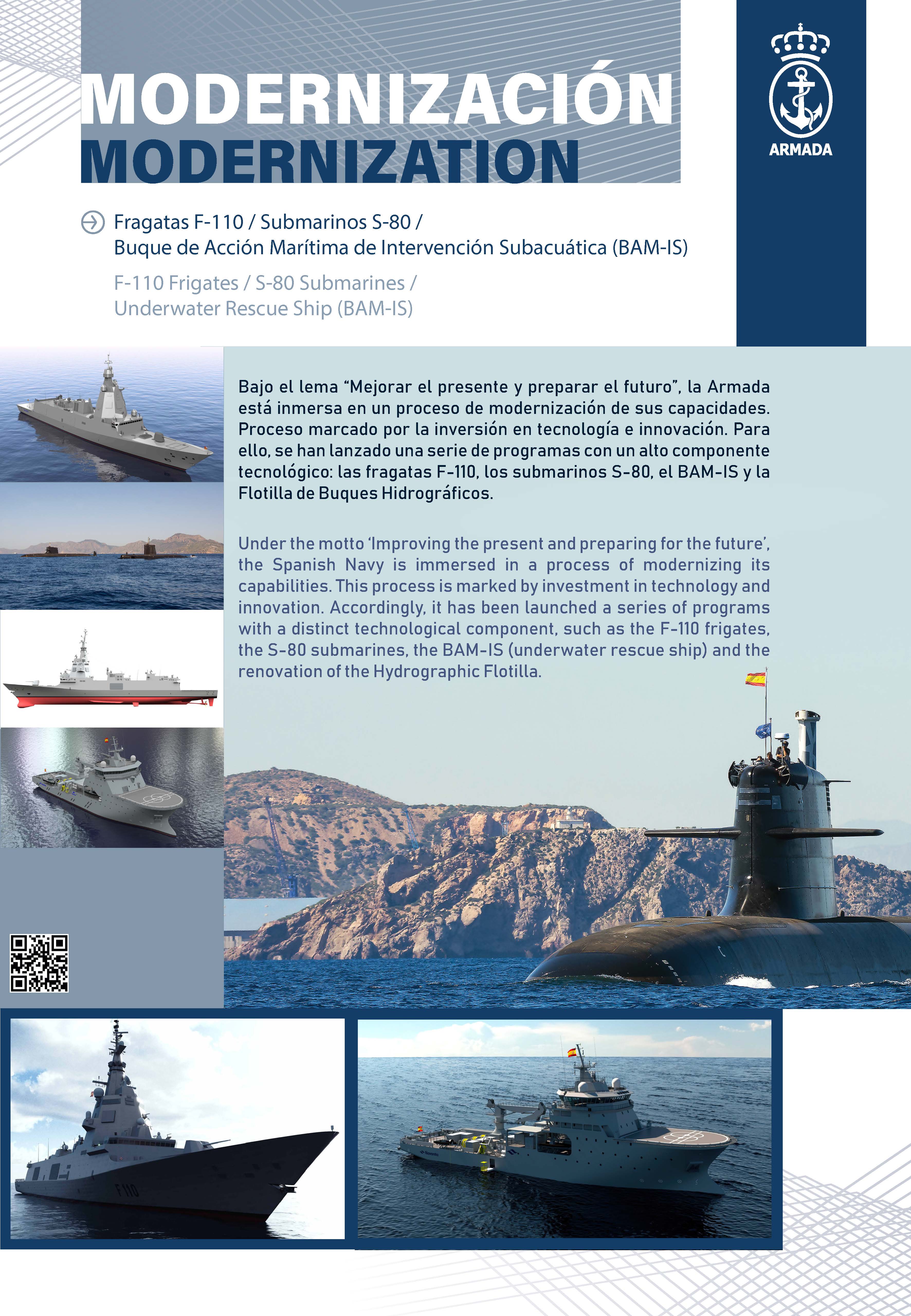 Fragatas F-110 / Submarinos S-80 / Buque de Acción Marítima de Intervención Subacuática (BAM-IS)